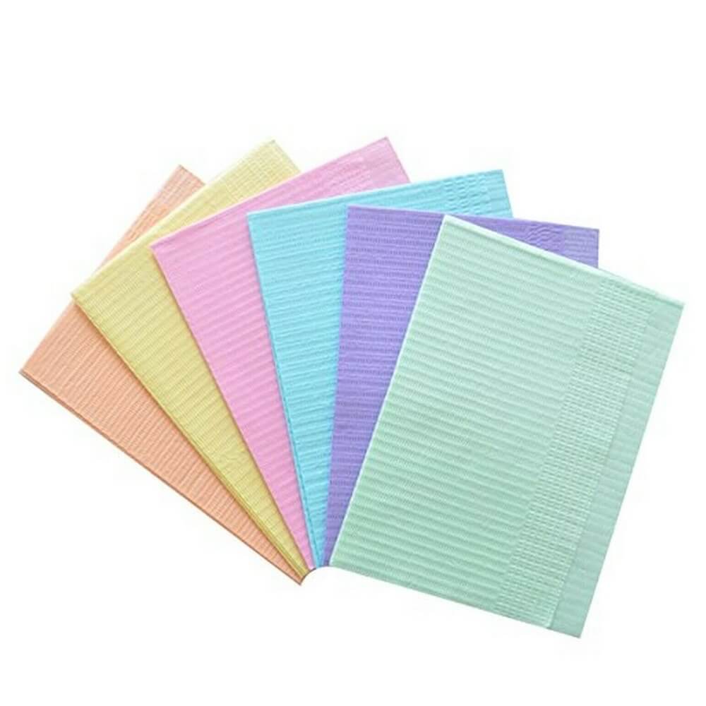 Dental Bibs Elite 4 ply /  13"X18" / 8.7 gram/ Extra Absorbency / 500Pcs /Box