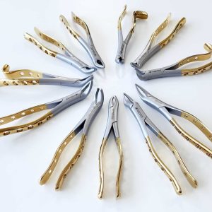 Extracting Forceps / American / Gold Handle with Hole