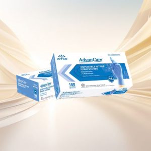 AdvanCare Blue Nitrile Powder Free Gloves/ 1 case (10 Boxes)